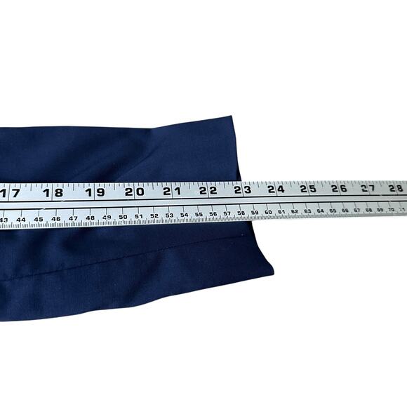 Armani Collezioni Blazer Jacket Women’s 12 Navy Floral Applique Waterfall Lapel - Picture 10 of 11